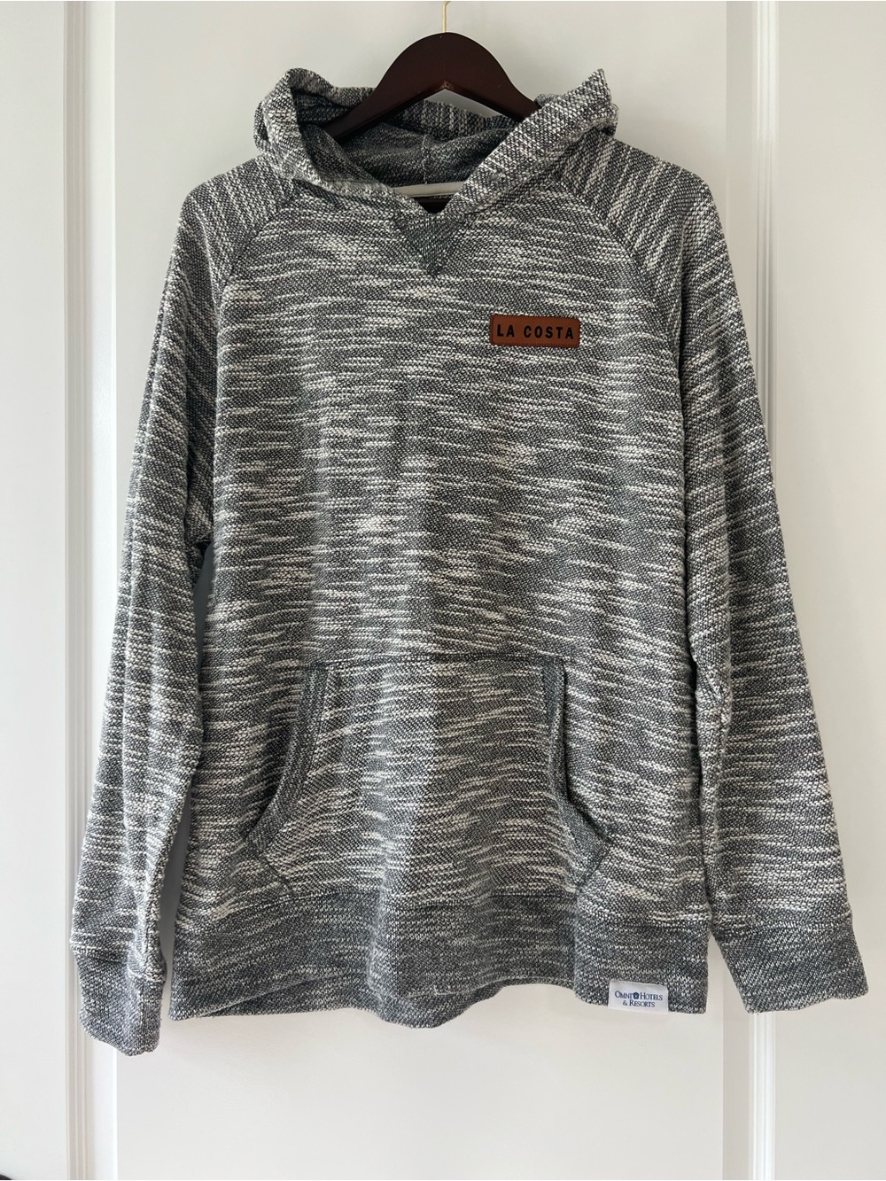 Blue 84 Omni La Costa Resort Travel Outdoor Sweater Hoodie Grey Space Dye Large